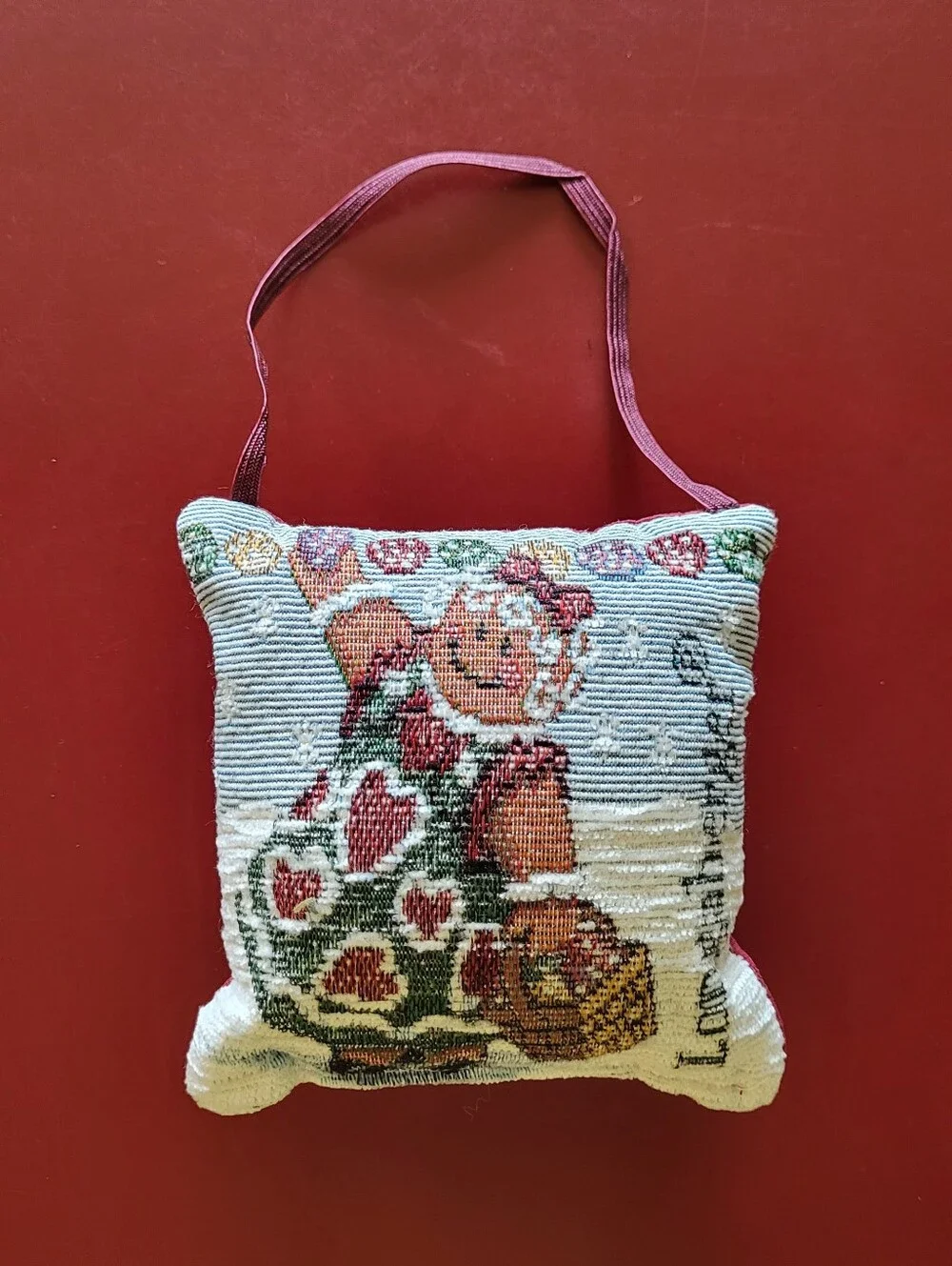 NEW Longaberger Christmas Gingerbread Girl Pillow Door Knob Hanger Plush